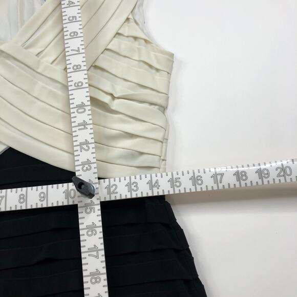 Cache 12 Bandage Women's Polyester Stretch Knee Dress Ivory Black PLS READ - Picture 6 of 16